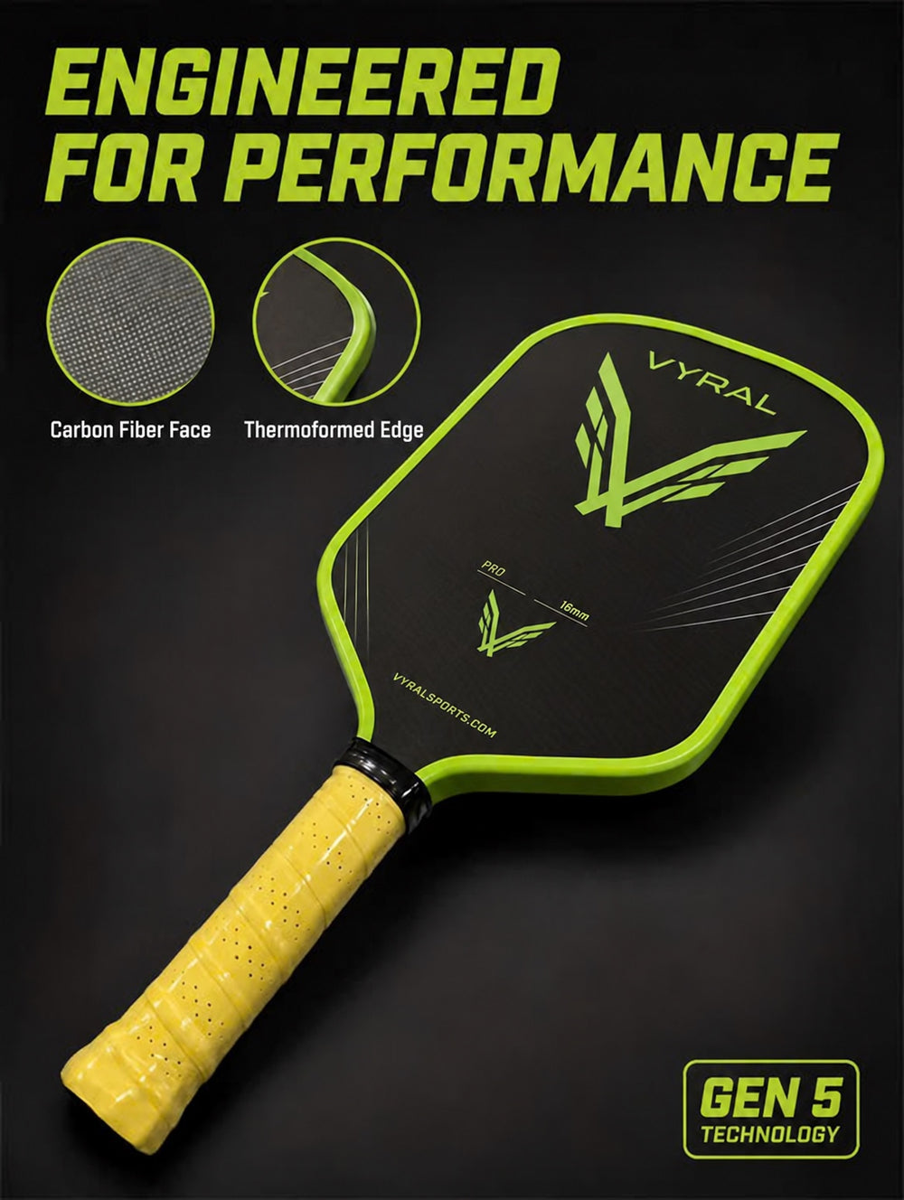 VYRAL V Elite pickleball paddle